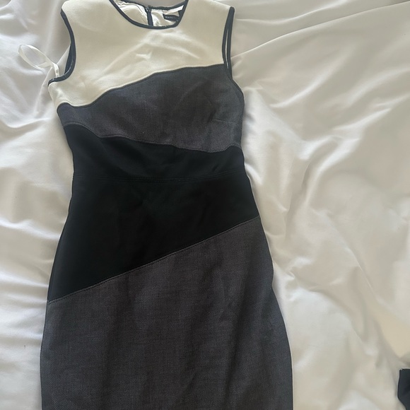 Elegant Black and Gray Women's Dress - Picture 1 of 5
